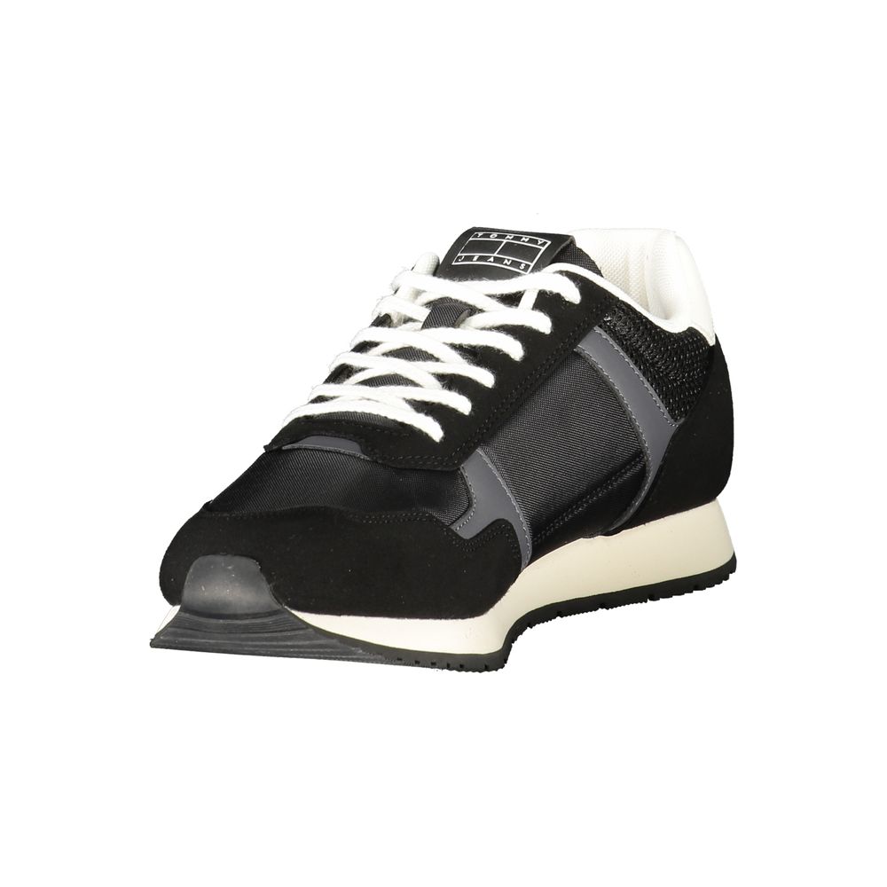 Tommy Hilfiger Nero Polyurethane Men Sneaker - Luxe Nova