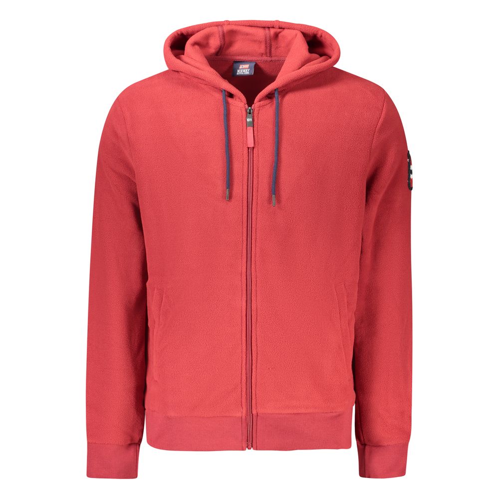 Norway 1963 Red Polyester Men's Hooded Sweatshirt - Luxe Nova