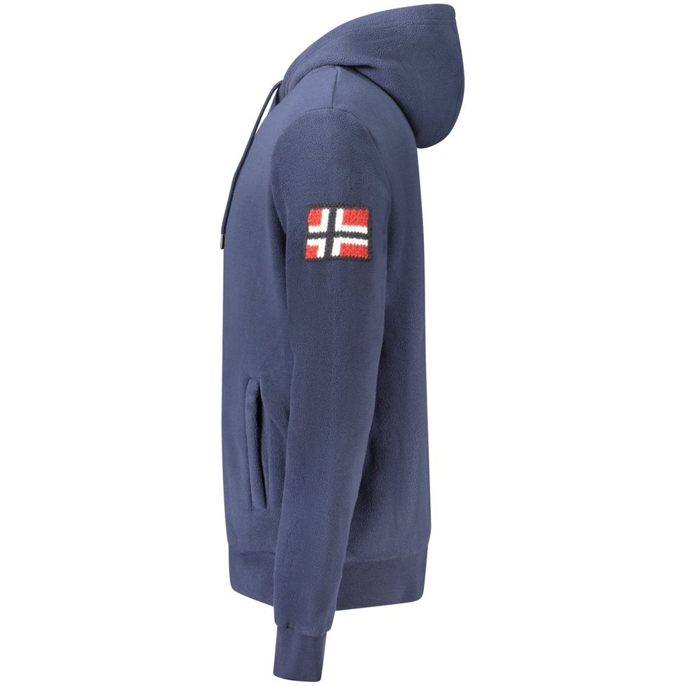 Norway 1963 Blue Polyester Men's Hooded Sweatshirt - Luxe Nova