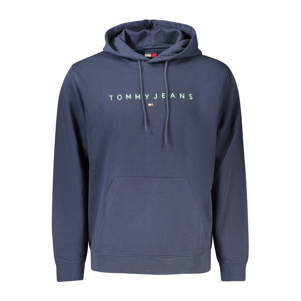 Tommy Hilfiger Blue Cotton Men's Hoodie Sweatshirt - Luxe Nova