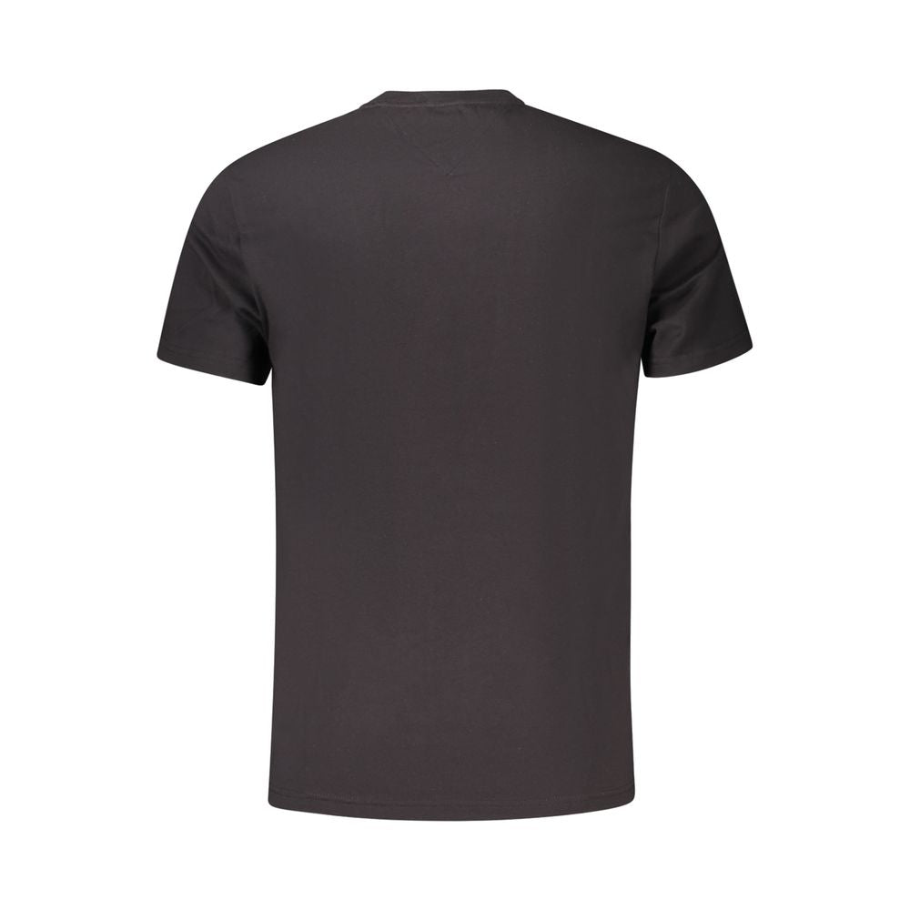 Tommy Hilfiger Black Cotton Men T-Shirt - Luxe Nova