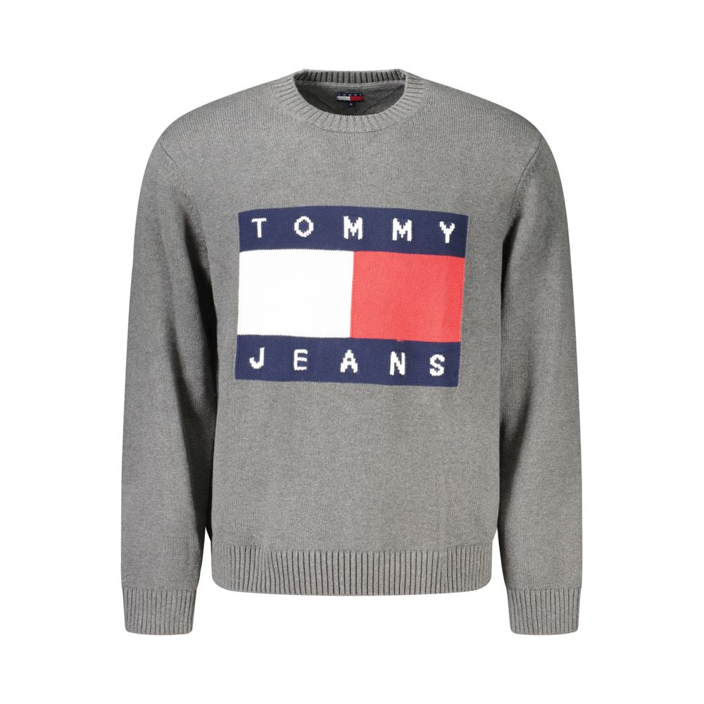 Tommy Hilfiger Grigio Cotton Men's Sweater - Luxe Nova