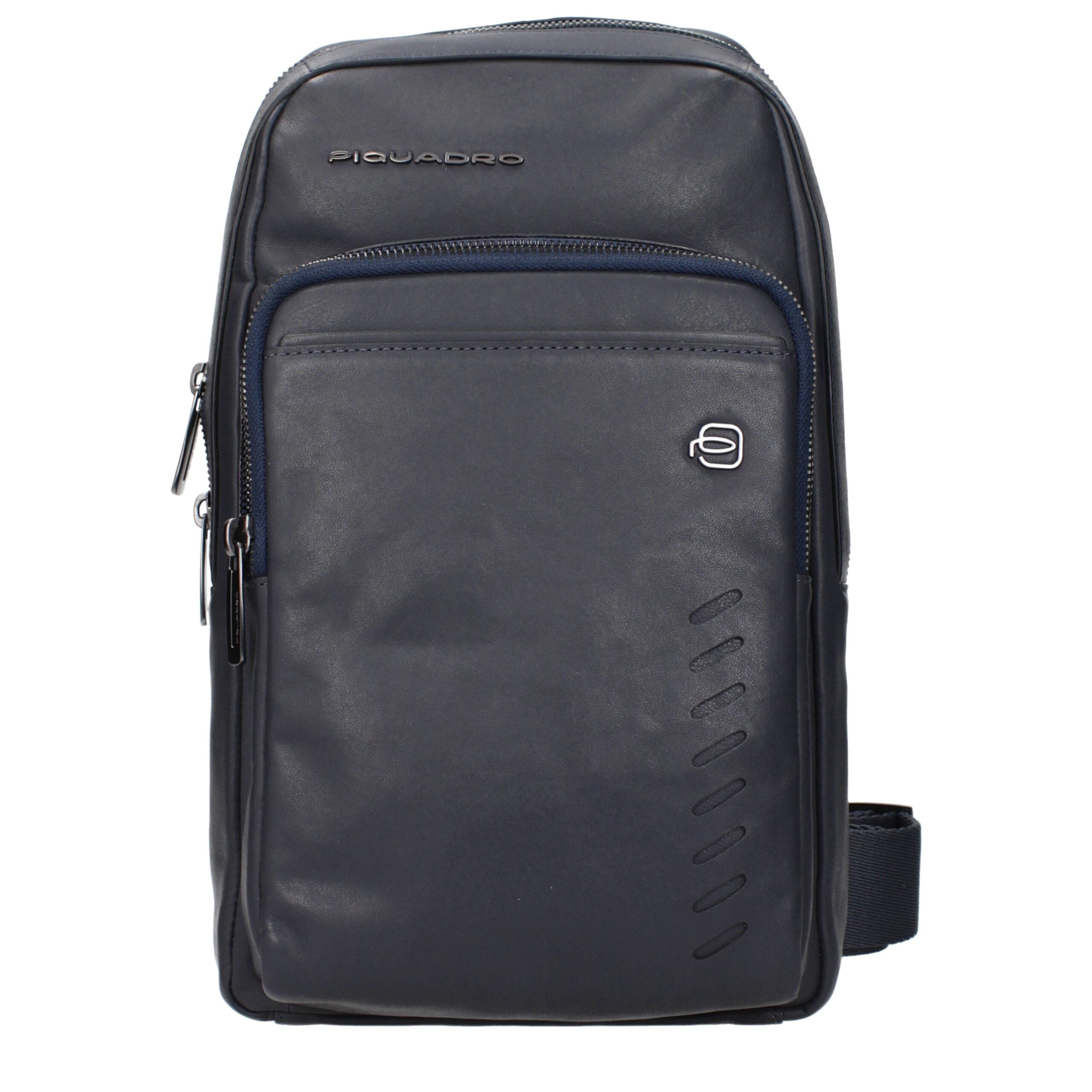 Piquadro Blue Leather Crossbody Bag - Luxe Nova
