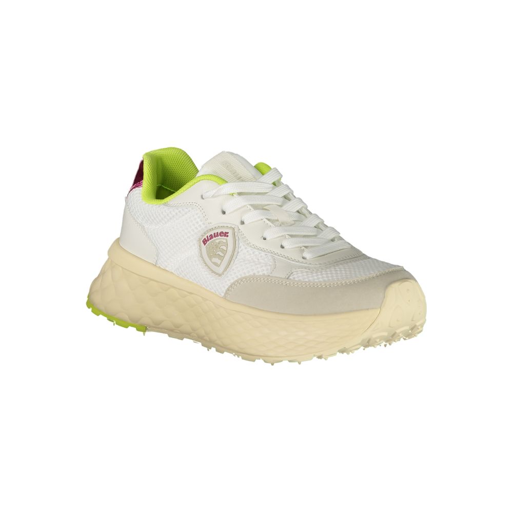 Blauer White Polyurethane Women Sneaker - Luxe Nova