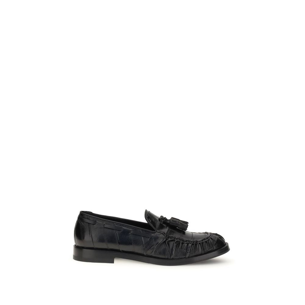 Fratelli Rossetti Black Leather Slip-On Loafers - Luxe Nova
