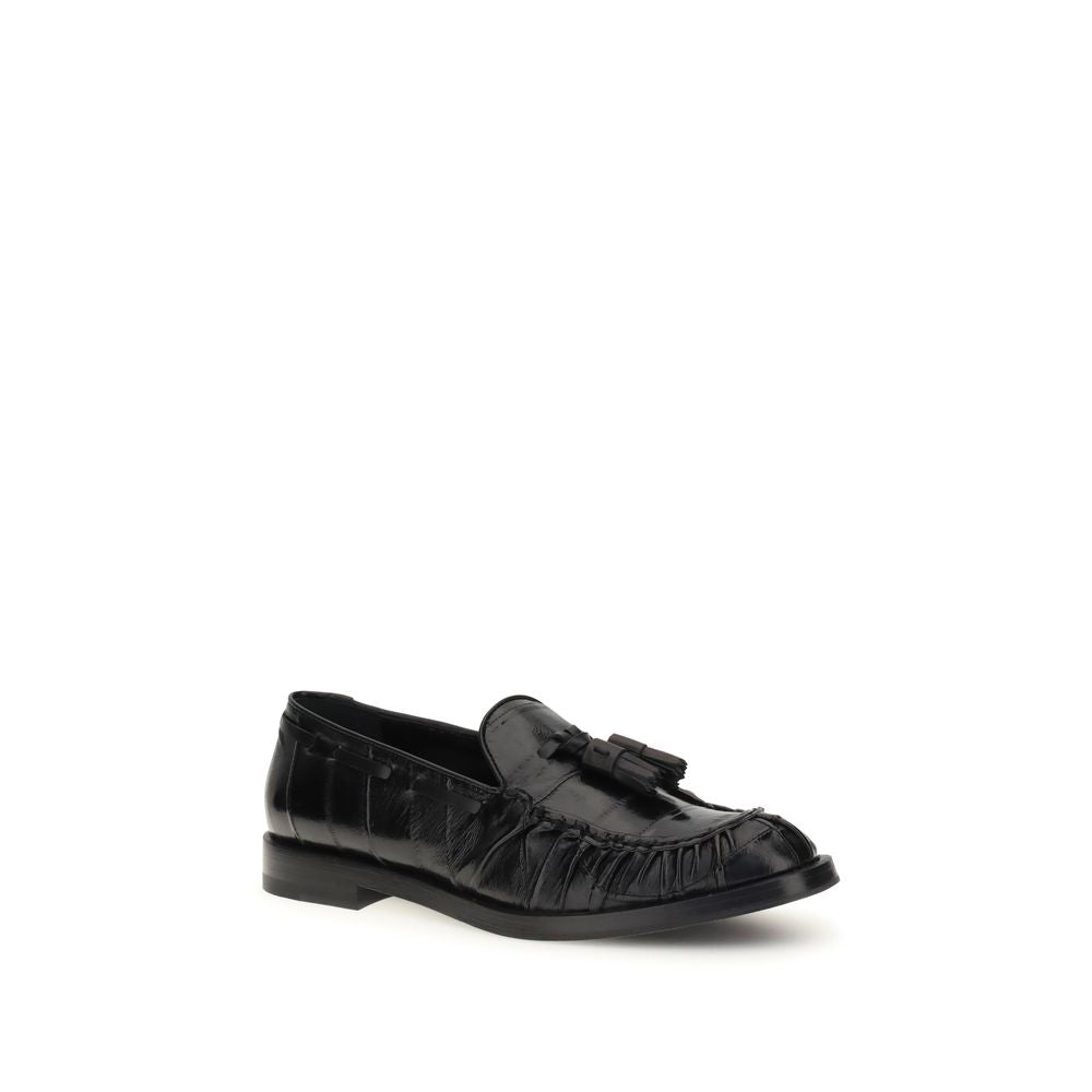 Fratelli Rossetti Black Leather Slip-On Loafers - Luxe Nova