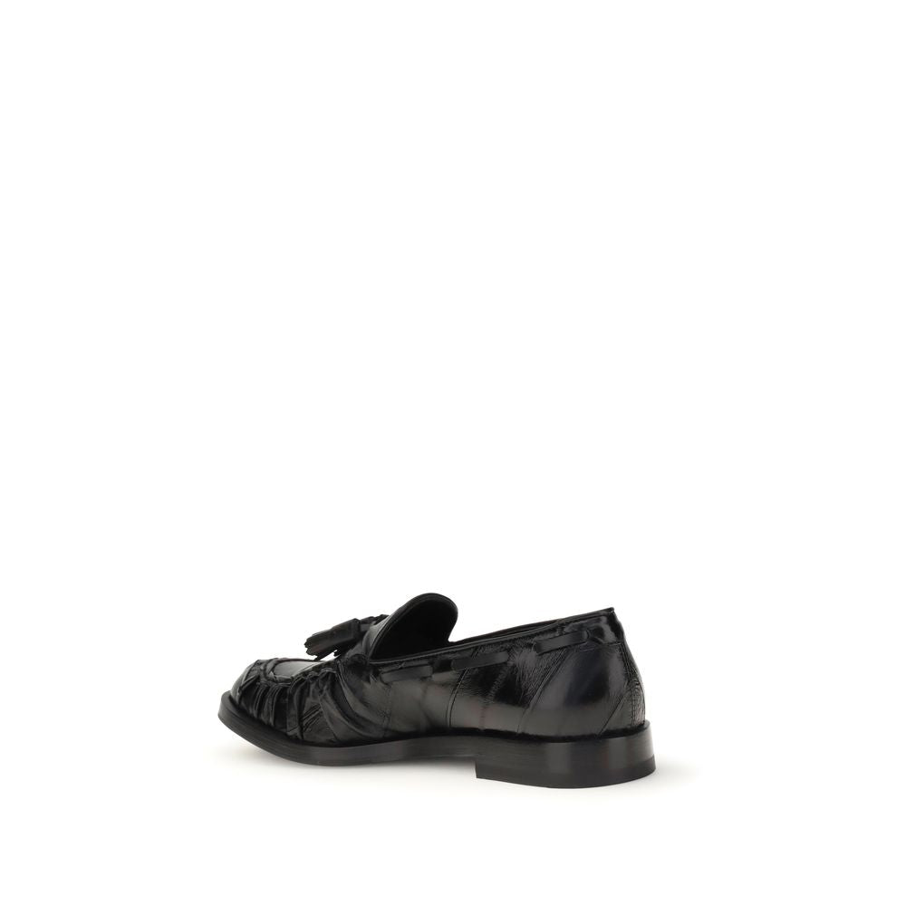 Fratelli Rossetti Black Leather Slip-On Loafers - Luxe Nova