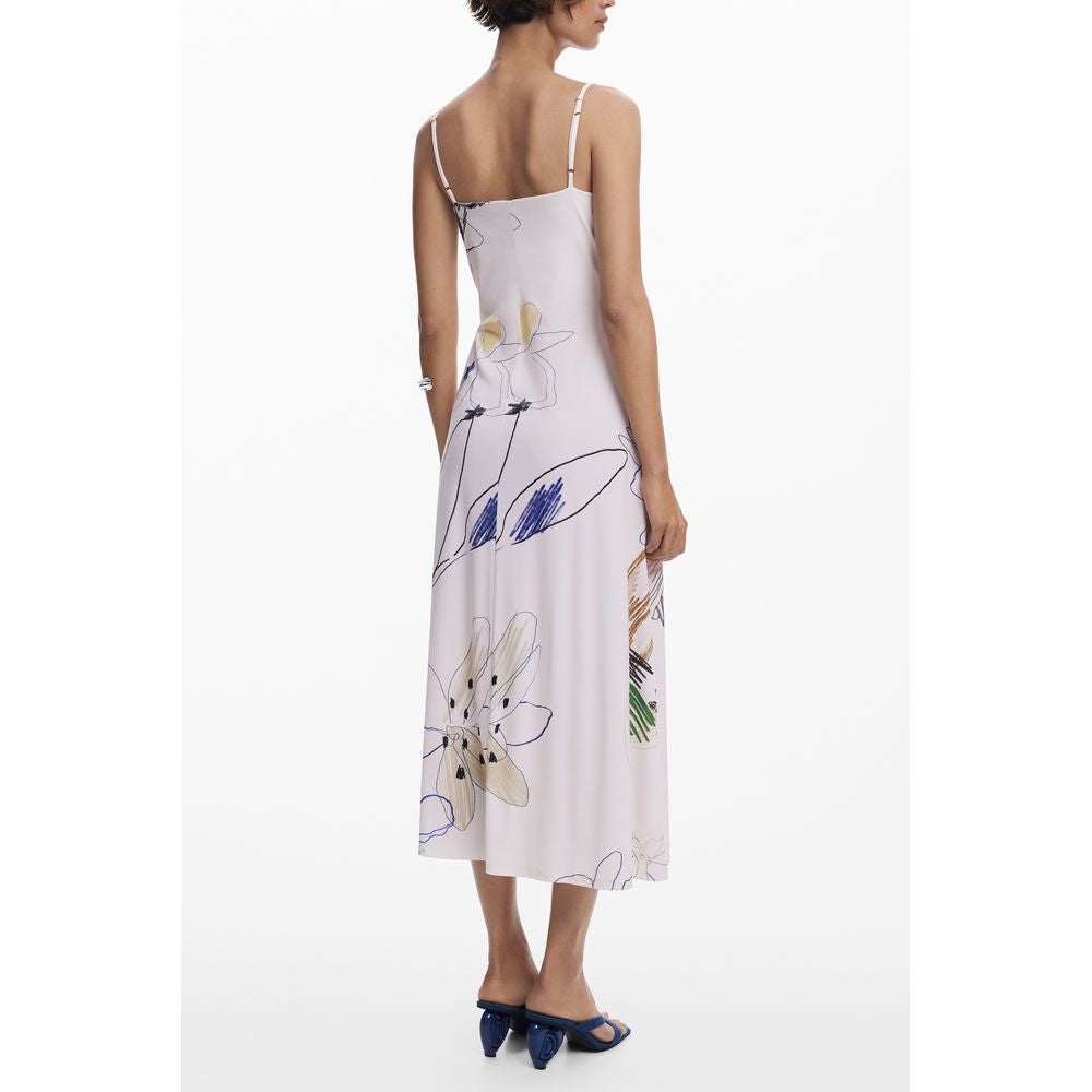 Desigual White Polyester Women's Long Dress - Luxe Nova