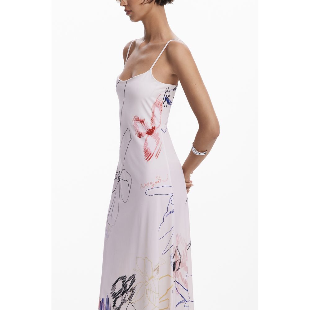 Desigual White Polyester Women's Long Dress - Luxe Nova
