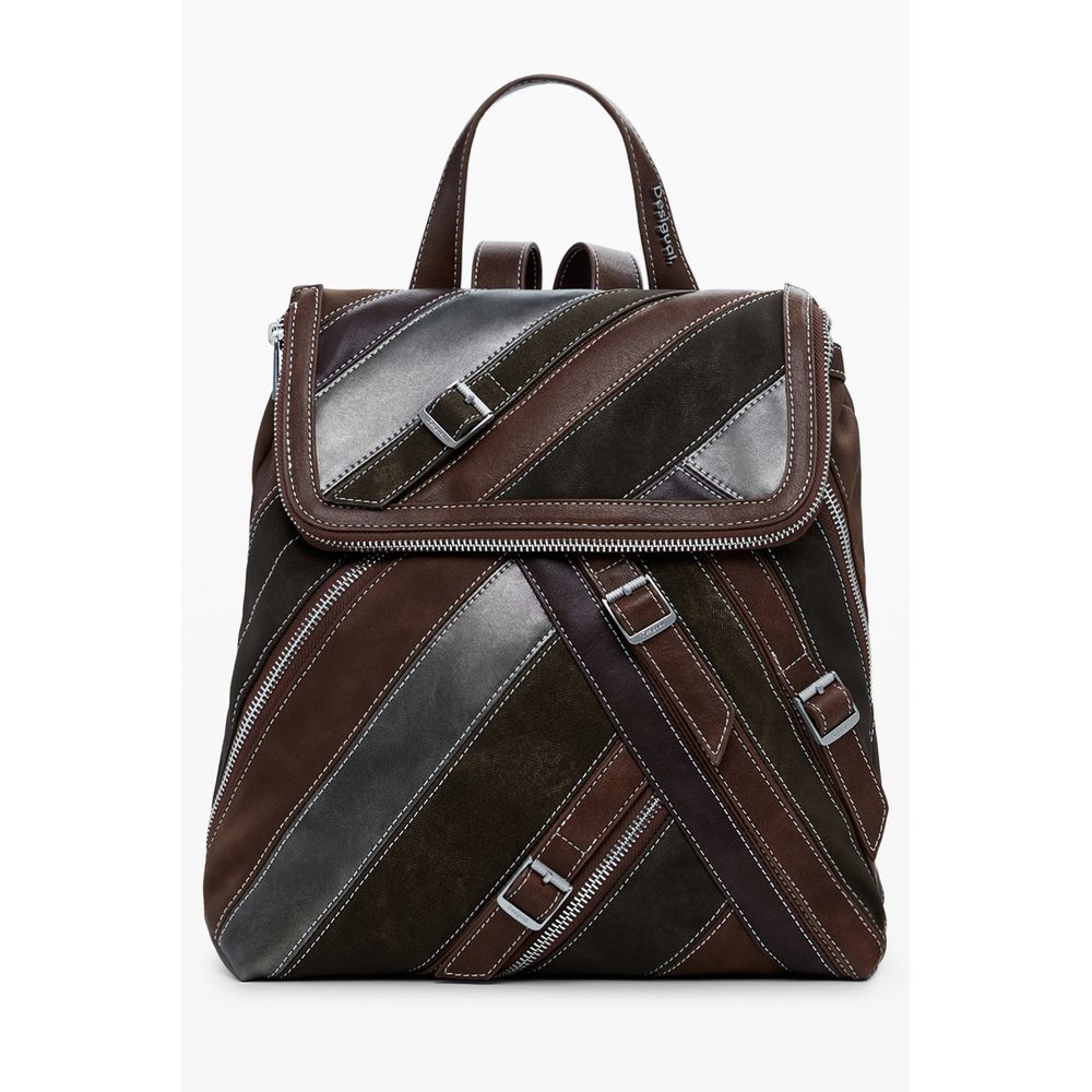 Desigual Marrone Poliuretano Women Backpack - Luxe Nova