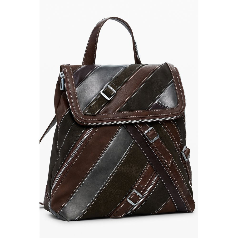 Desigual Marrone Poliuretano Women Backpack - Luxe Nova
