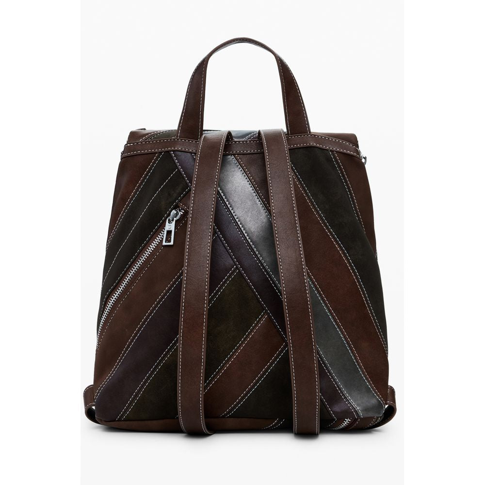 Desigual Marrone Poliuretano Women Backpack - Luxe Nova