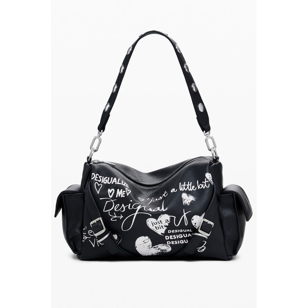 Desigual Black Polyurethane Women's Handbag - Luxe Nova