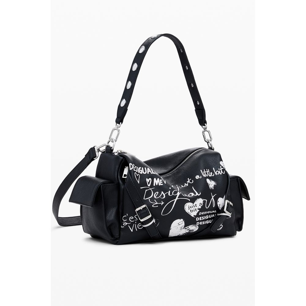 Desigual Black Polyurethane Women's Handbag - Luxe Nova