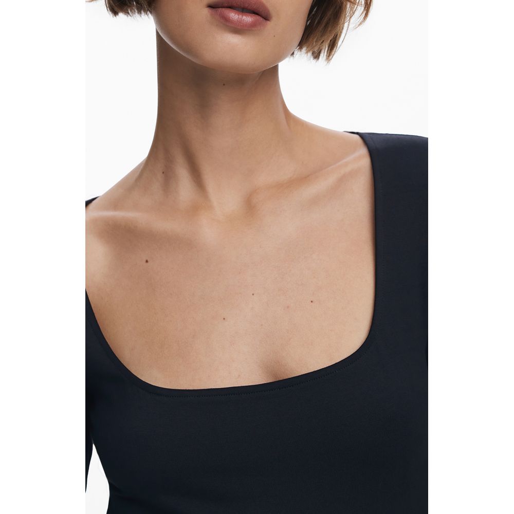 Desigual Black Cotton Women Dress - Luxe Nova
