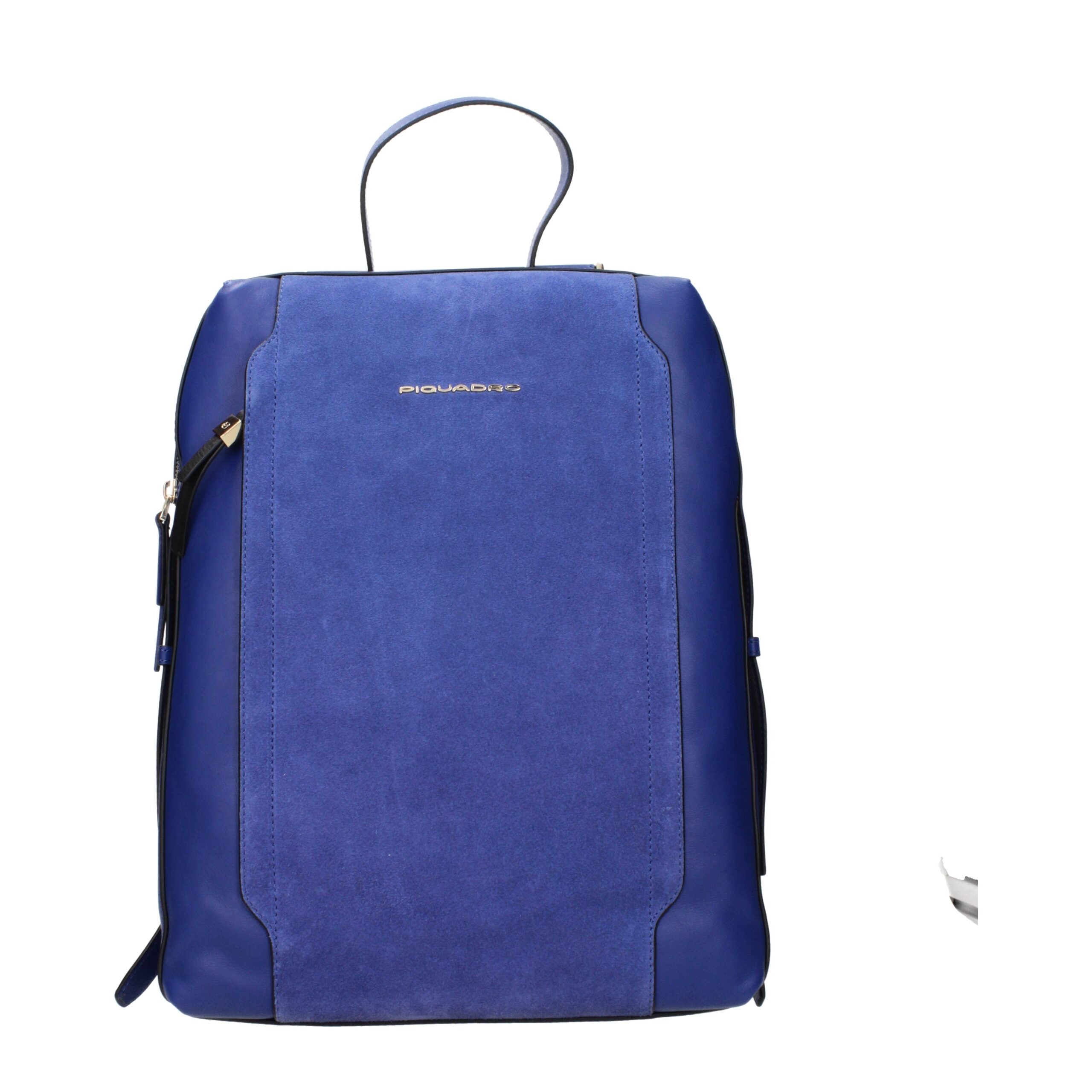 Piquadro Blue Leather Backpack - Luxe Nova