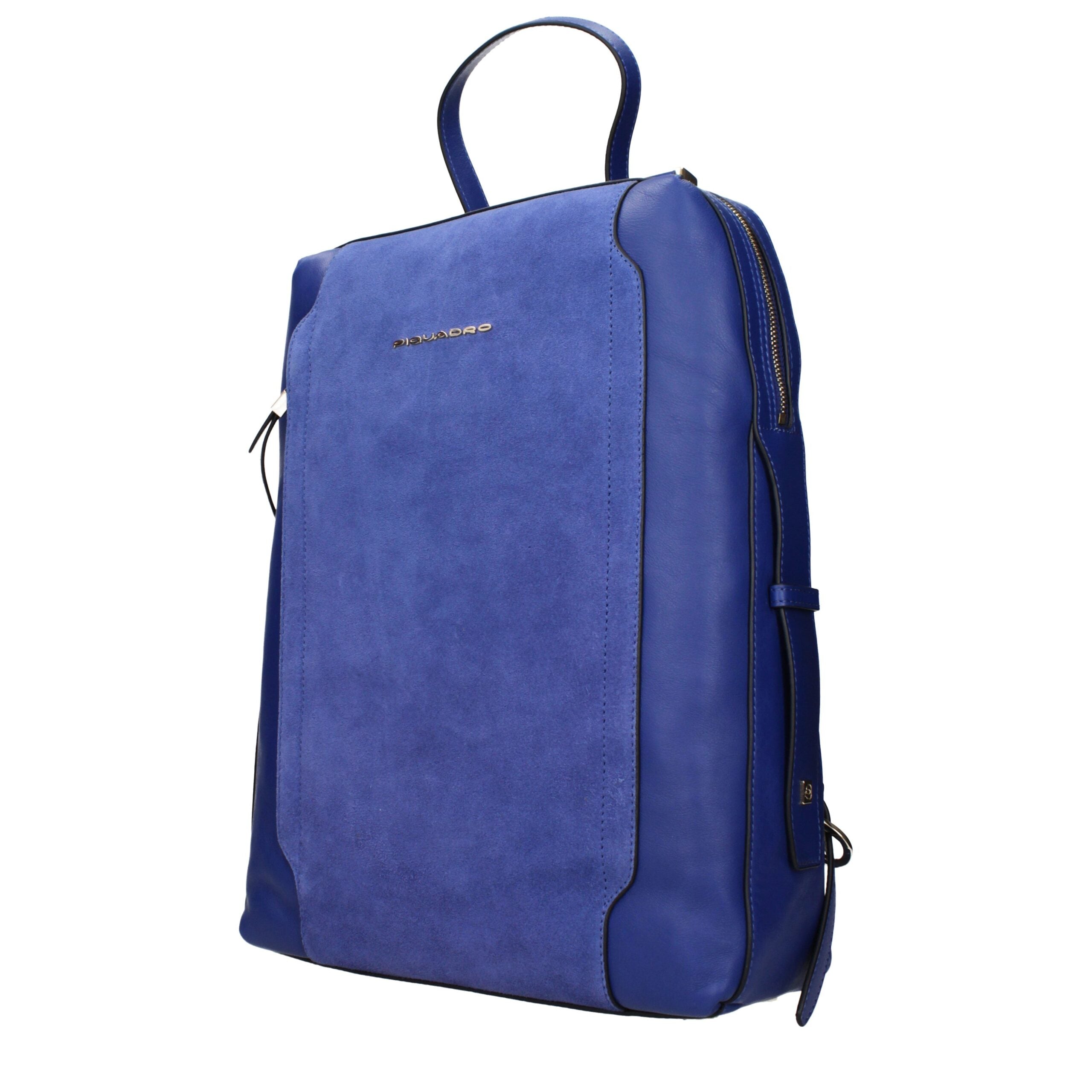 Piquadro Blue Leather Backpack - Luxe Nova