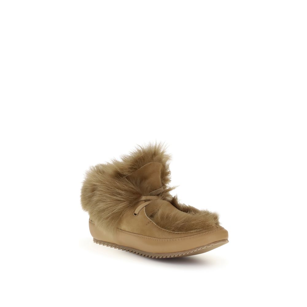 Pedro García Beige Leather Ankle Boots - Luxe Nova