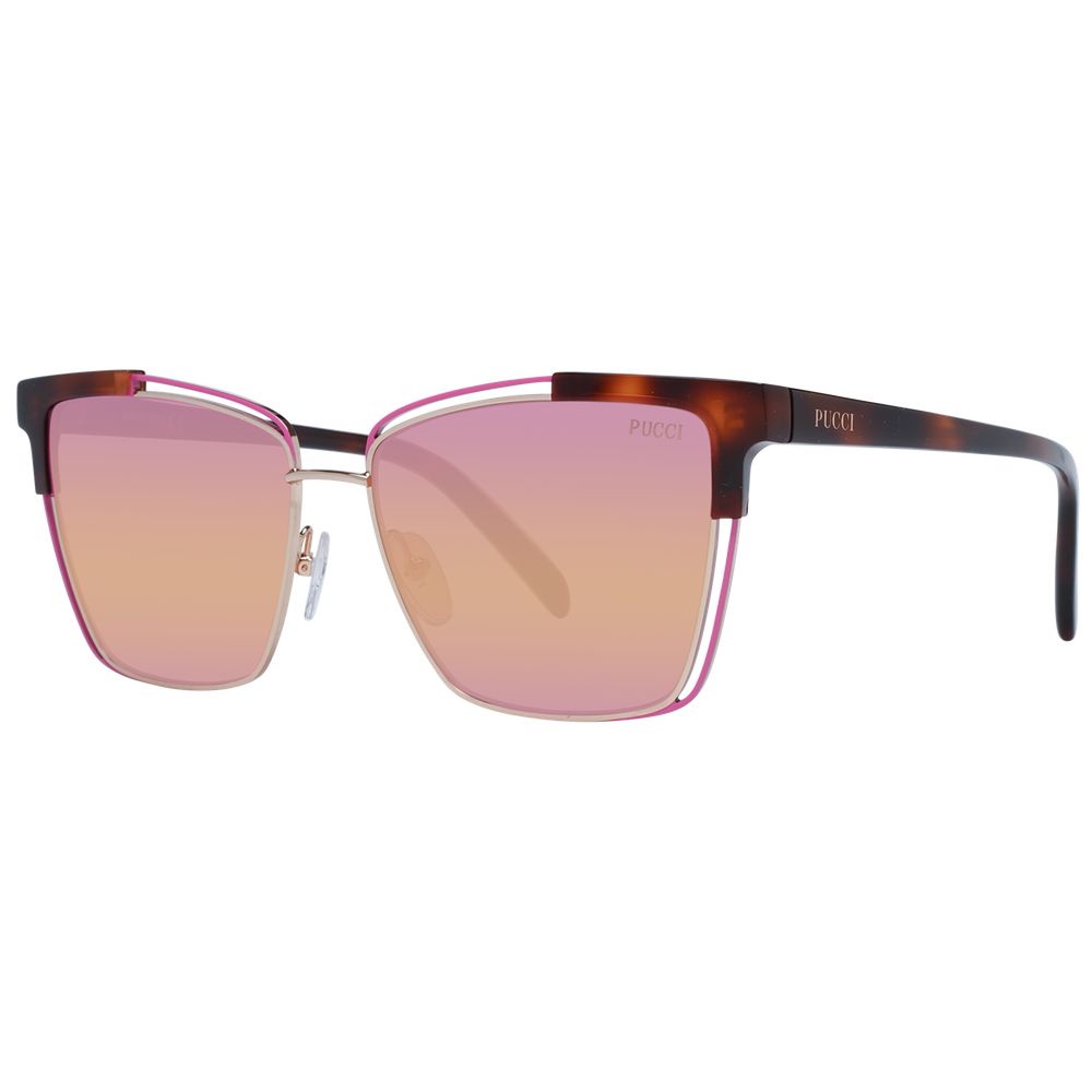 Emilio Pucci Brown Acetate & Metal Sunglasses - Luxe Nova