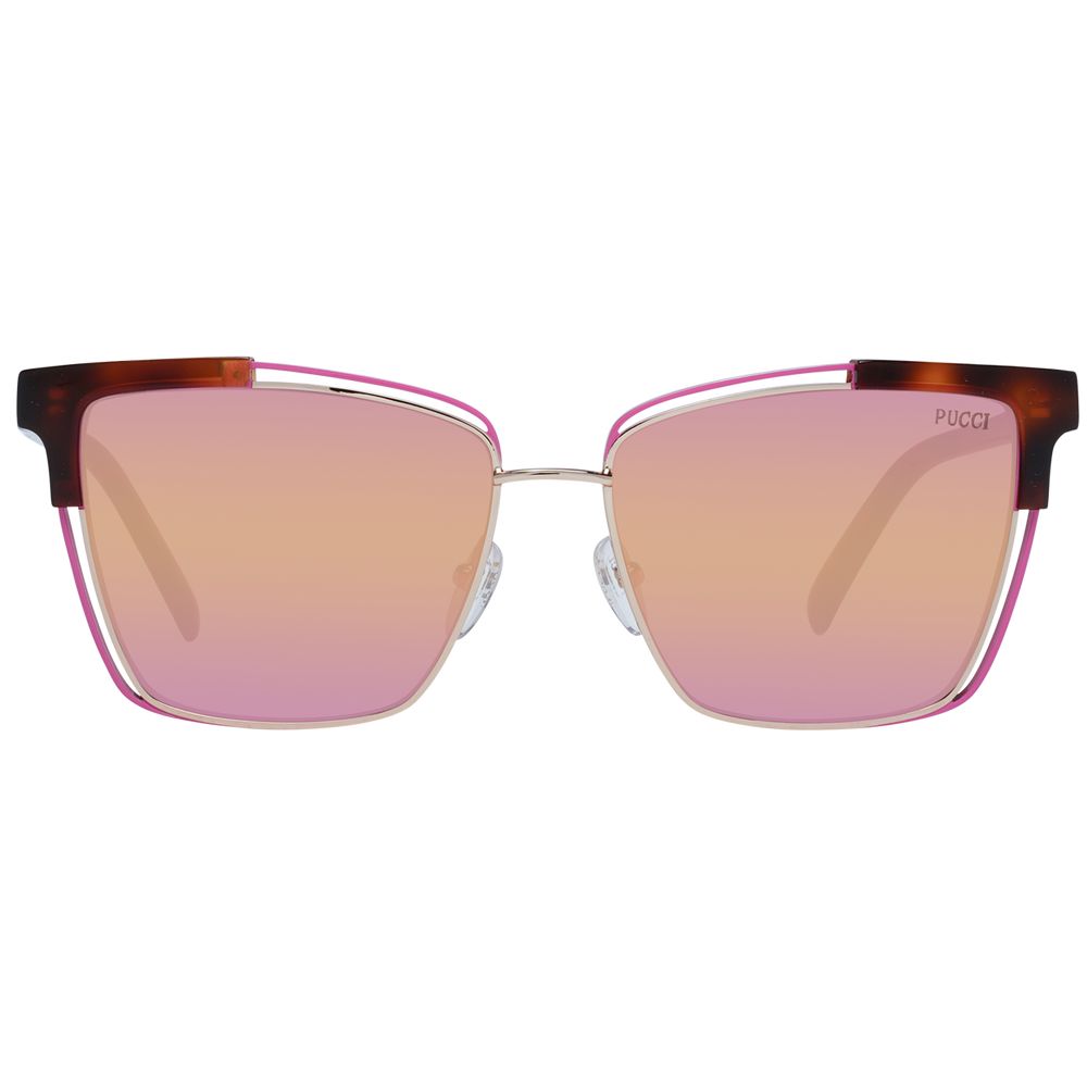 Emilio Pucci Brown Acetate & Metal Sunglasses - Luxe Nova