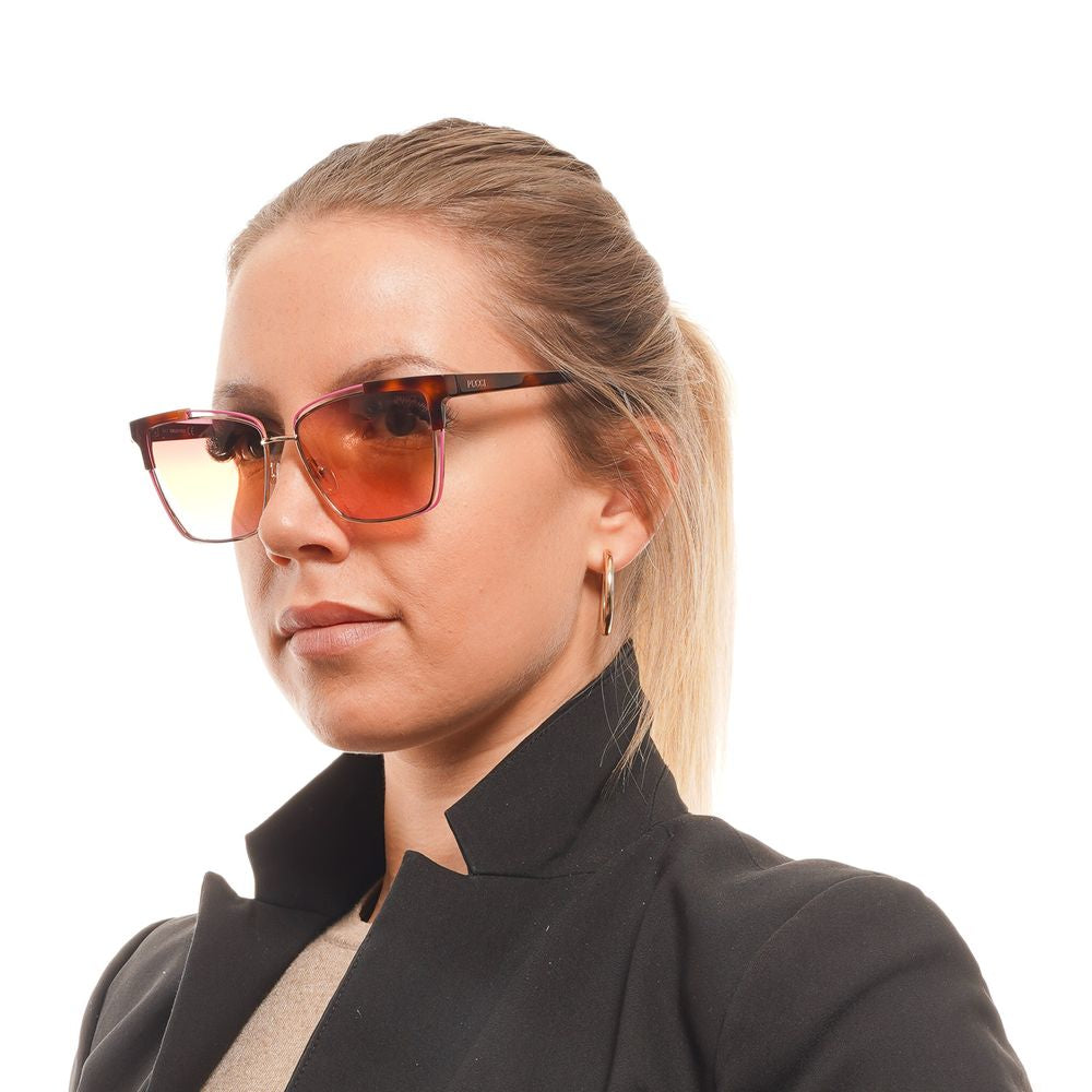 Emilio Pucci Brown Acetate & Metal Sunglasses - Luxe Nova
