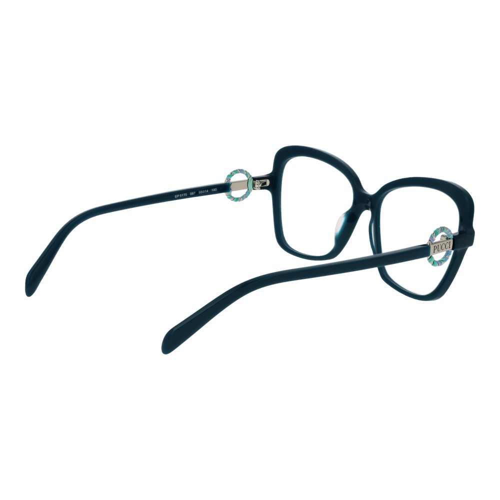 Emilio Pucci Turquoise Plastic Glasses (Frames) - Luxe Nova
