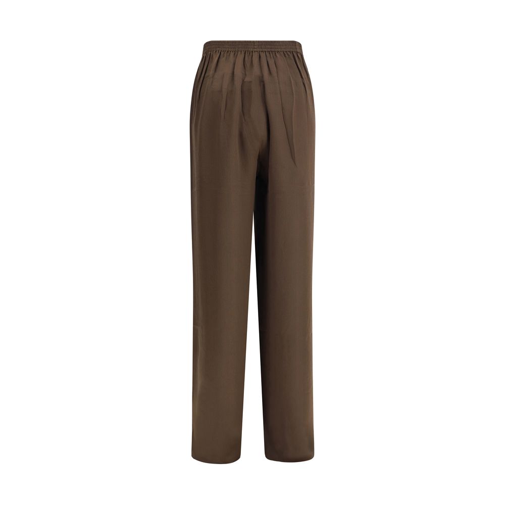 Petar Petrov Brown Silk Pants - Luxe Nova