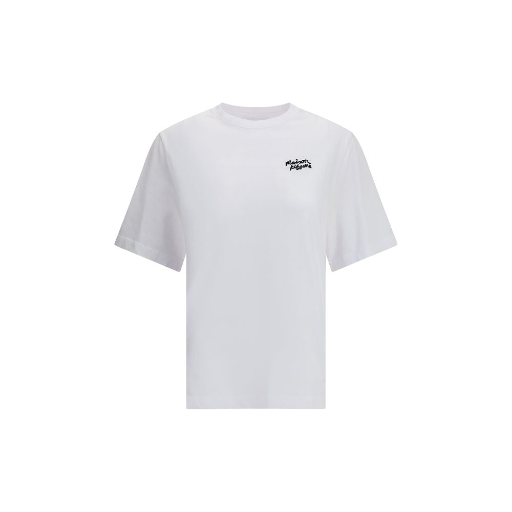 Maison Kitsuné White Cotton T-Shirt - Luxe Nova