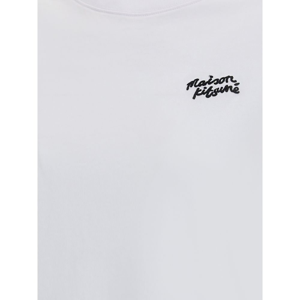 Maison Kitsuné White Cotton T-Shirt - Luxe Nova