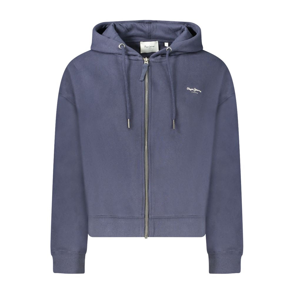 Pepe Jeans Blue Cotton Women's Hoodie - Luxe Nova