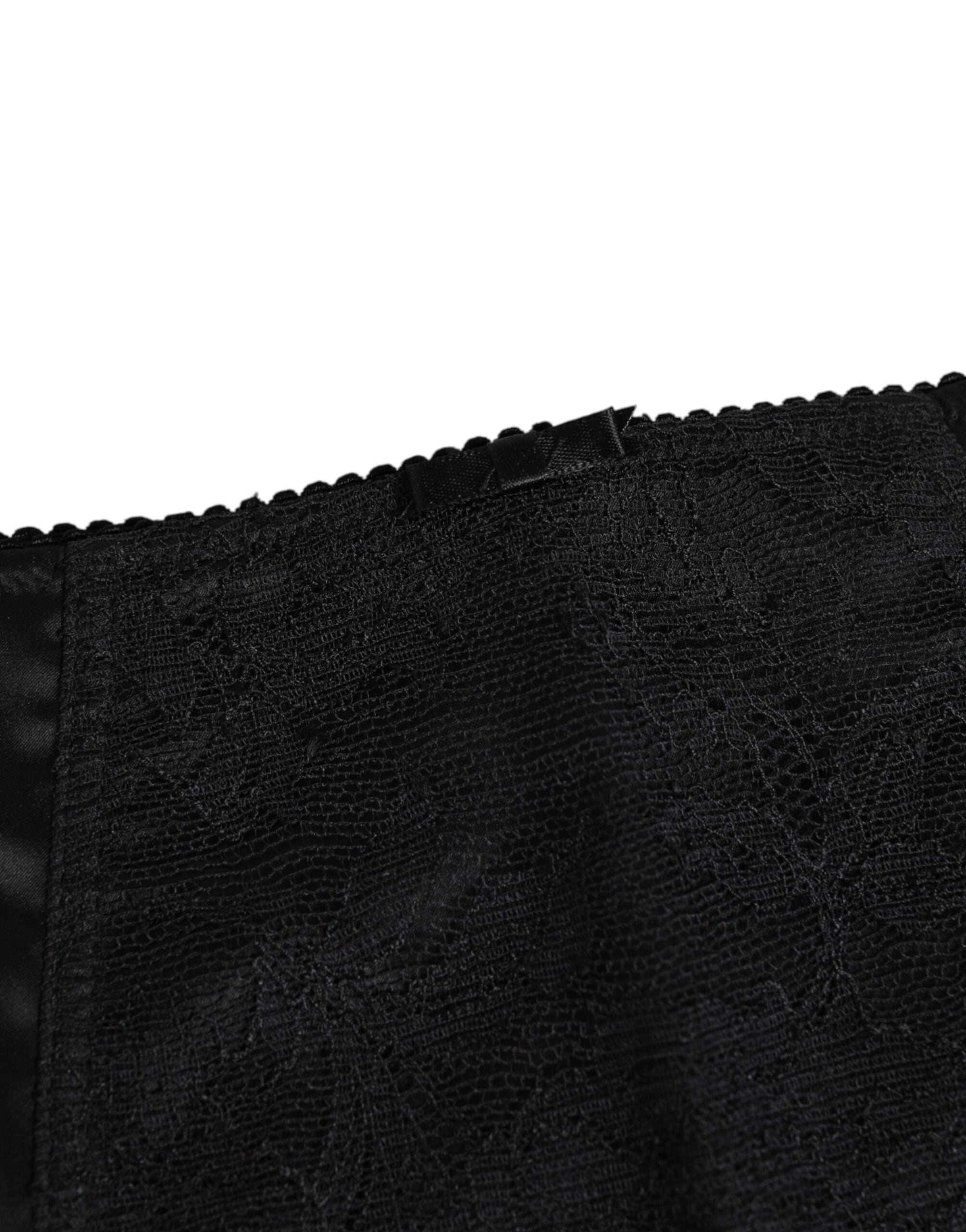 Dolce & Gabbana Black Silk Stretch Slip Cycling Women Underwear