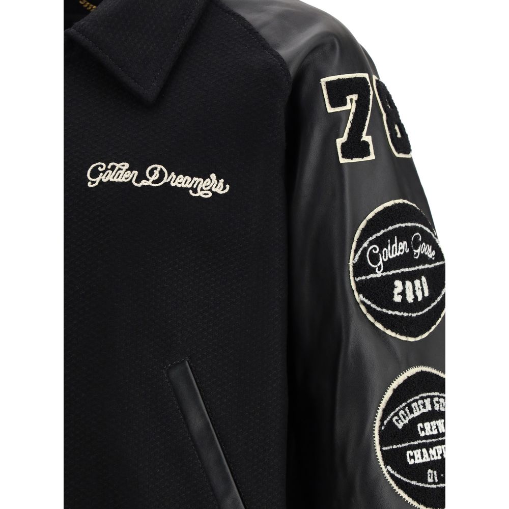 Golden Goose Black Fleece Wool Bomber - Luxe Nova