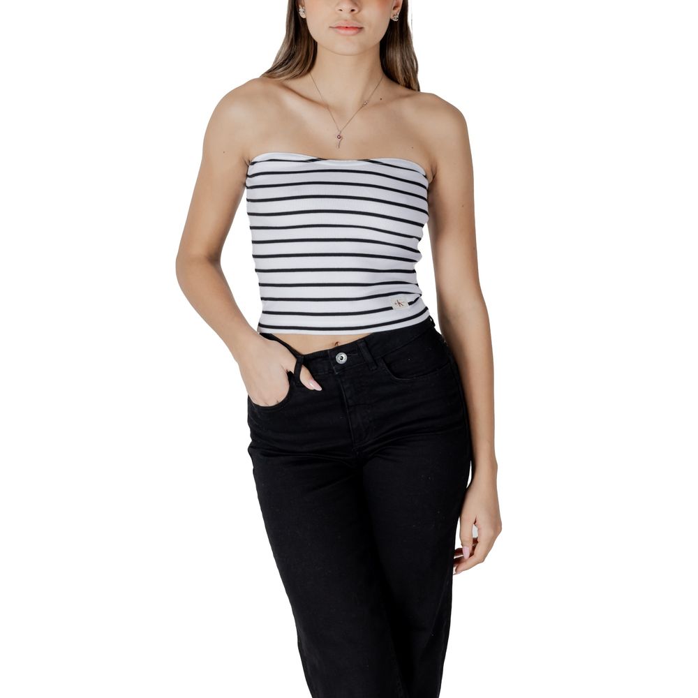 Calvin Klein Jeans White Recycled Cotton Top