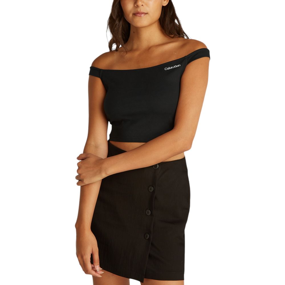 Calvin Klein Jeans Black Viscose Top - Luxe Nova