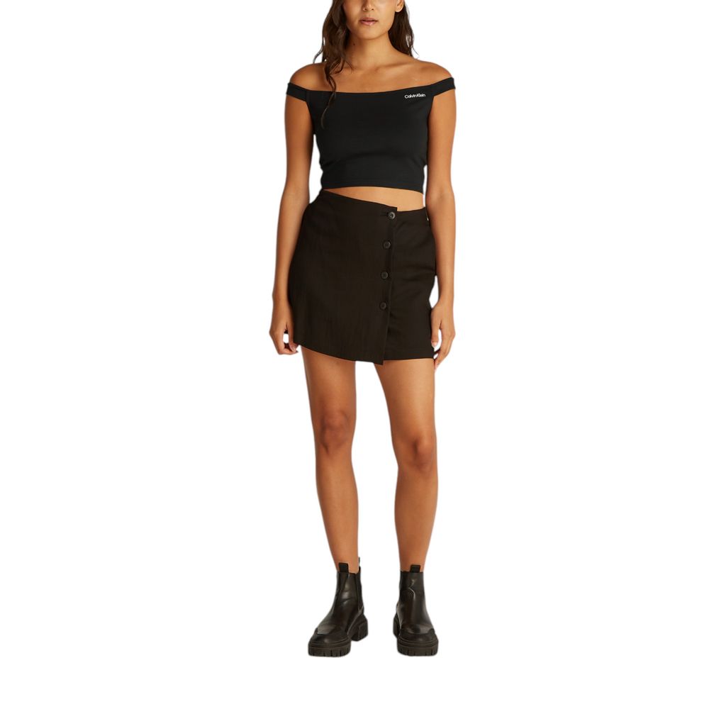 Calvin Klein Jeans Black Viscose Top - Luxe Nova