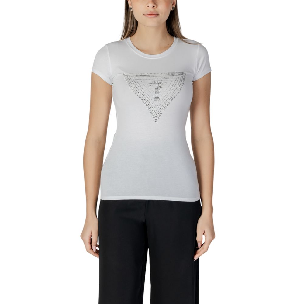 Guess White Cotton T-Shirt - Luxe Nova