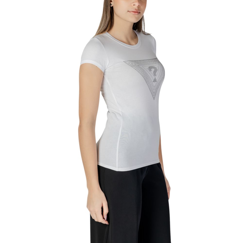 Guess White Cotton T-Shirt - Luxe Nova