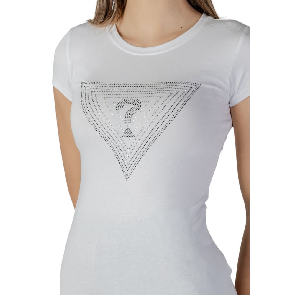 Guess White Cotton T-Shirt - Luxe Nova