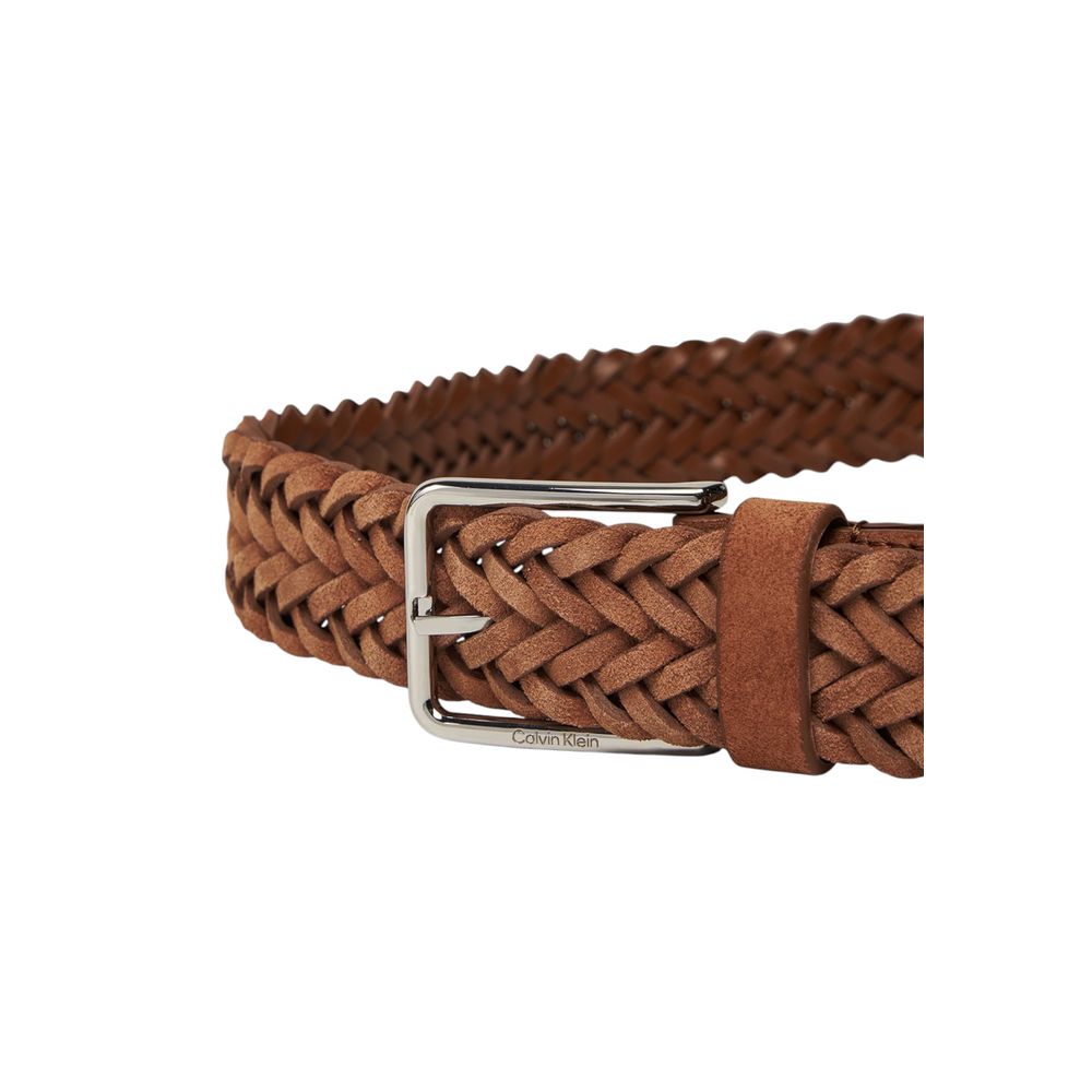 Calvin Klein Brown Leather Regular Belt - Luxe Nova
