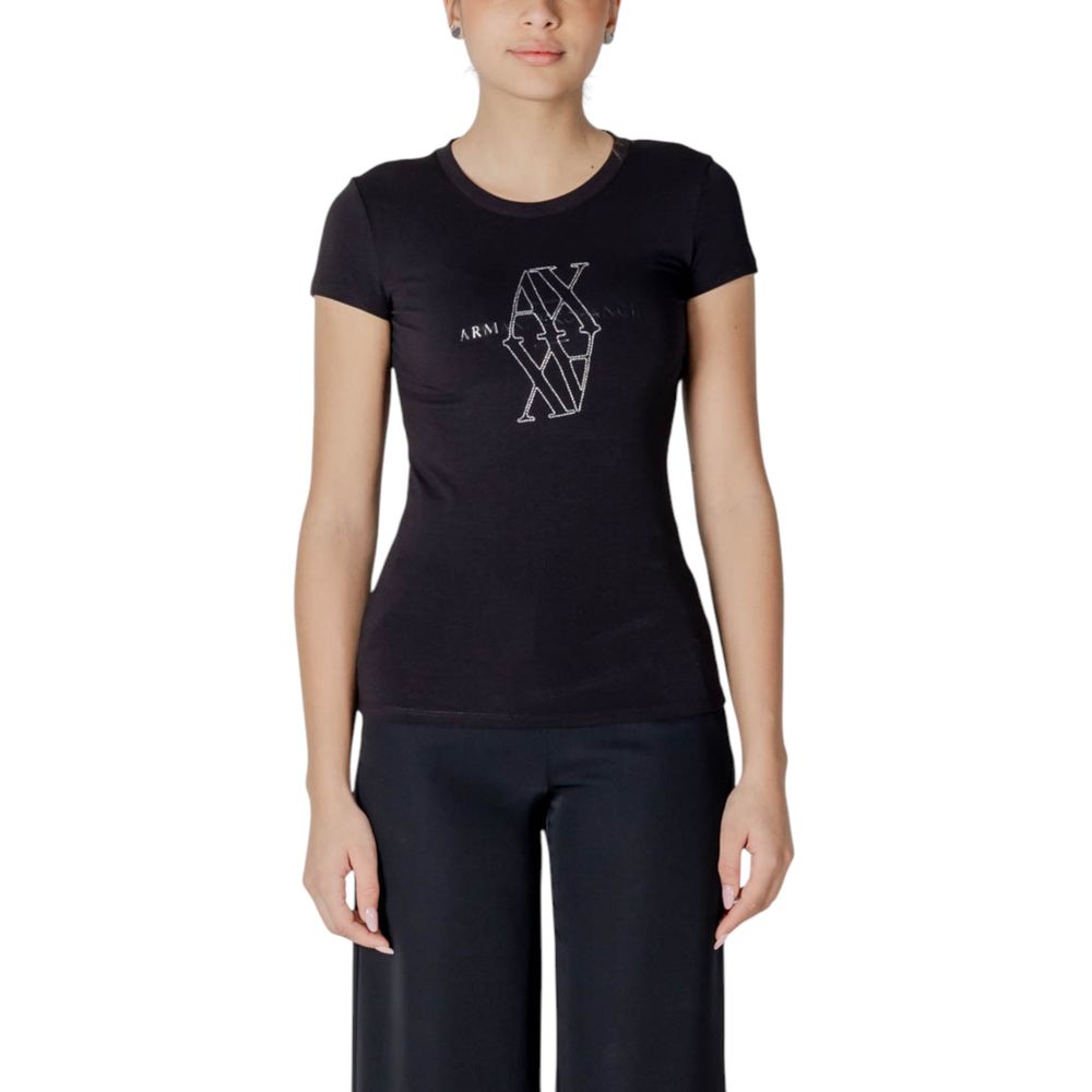 Armani Exchange Black Cotton T-Shirt
