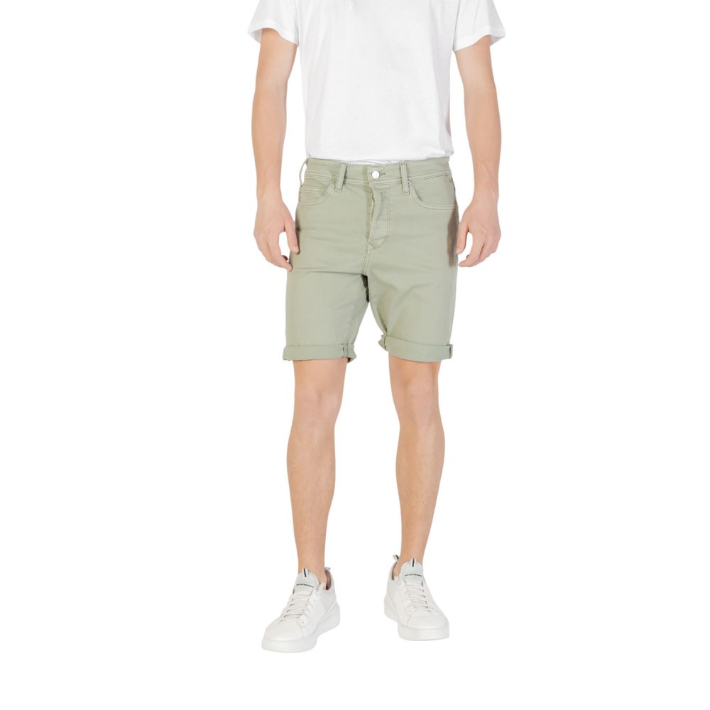 Replay Bicolor Cotton Bermuda Shorts