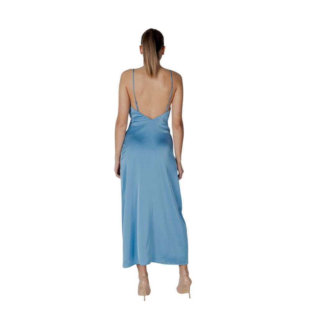 Vila Clothes Turquoise Polyester Long Dress
