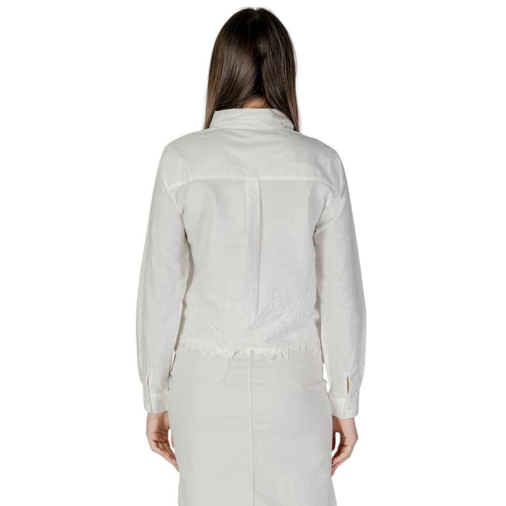 Jacqueline De Yong White Cotton Blouse - Luxe Nova