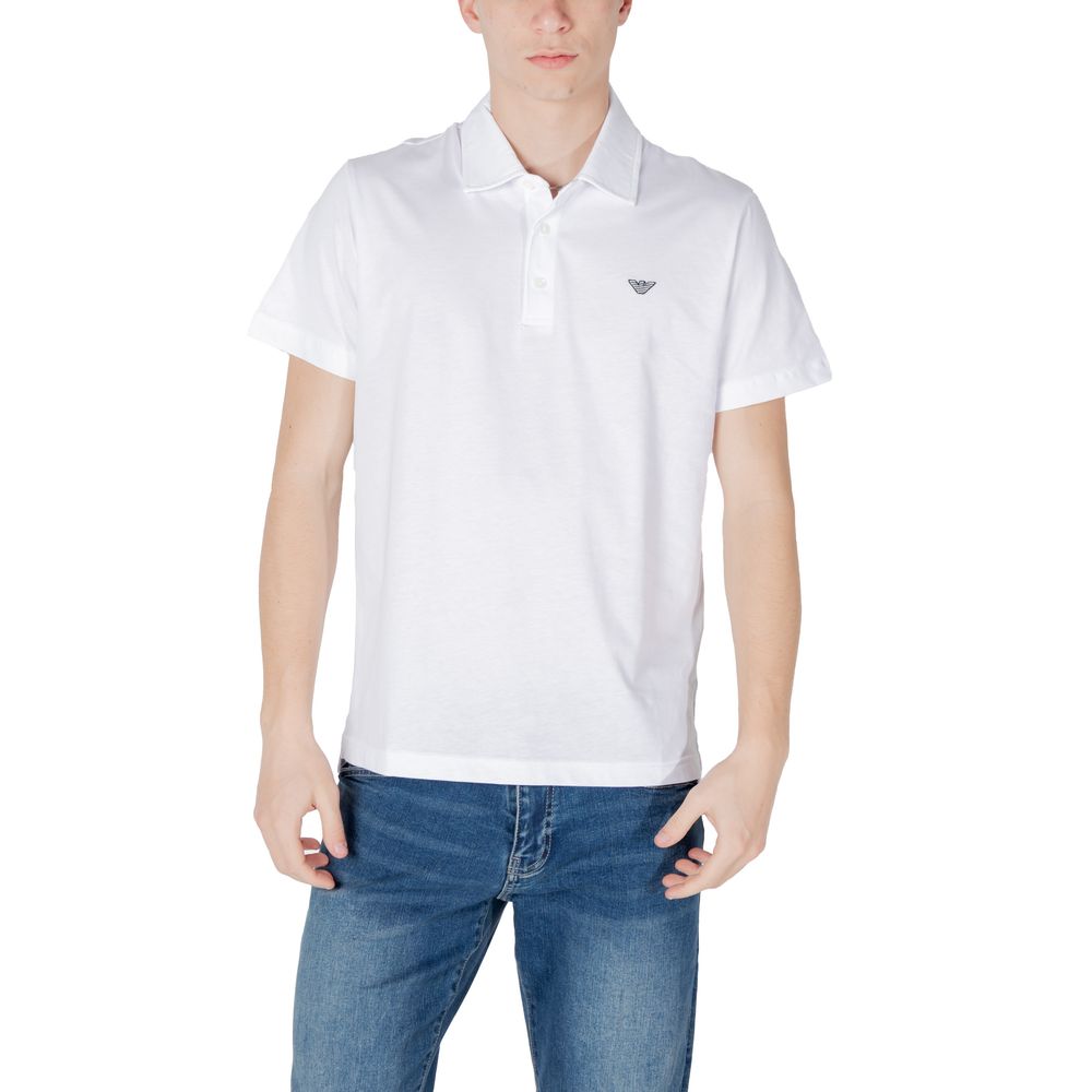 Emporio Armani Underwear White Cotton Polo Shirt - Luxe Nova