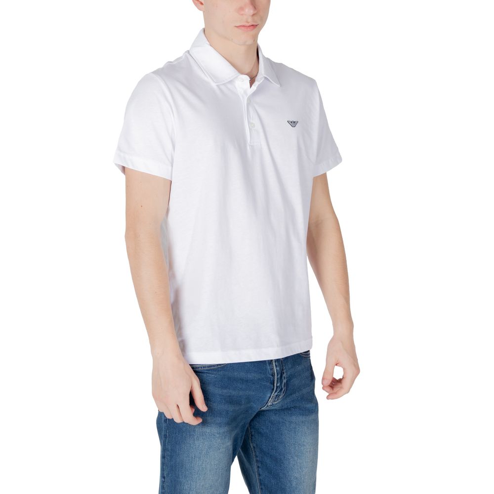Emporio Armani Underwear White Cotton Polo Shirt - Luxe Nova