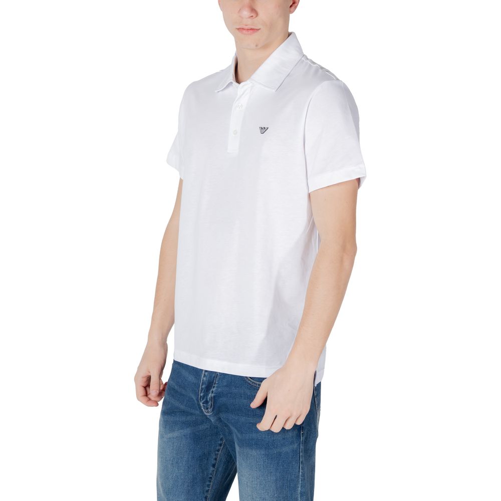 Emporio Armani Underwear White Cotton Polo Shirt - Luxe Nova