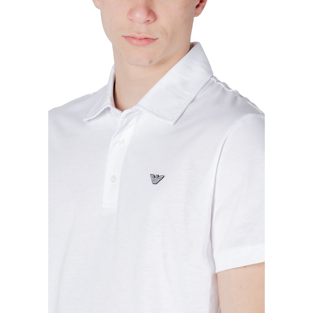 Emporio Armani Underwear White Cotton Polo Shirt - Luxe Nova