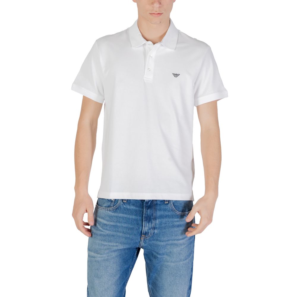 Emporio Armani Underwear White Cotton Polo Shirt - Luxe Nova