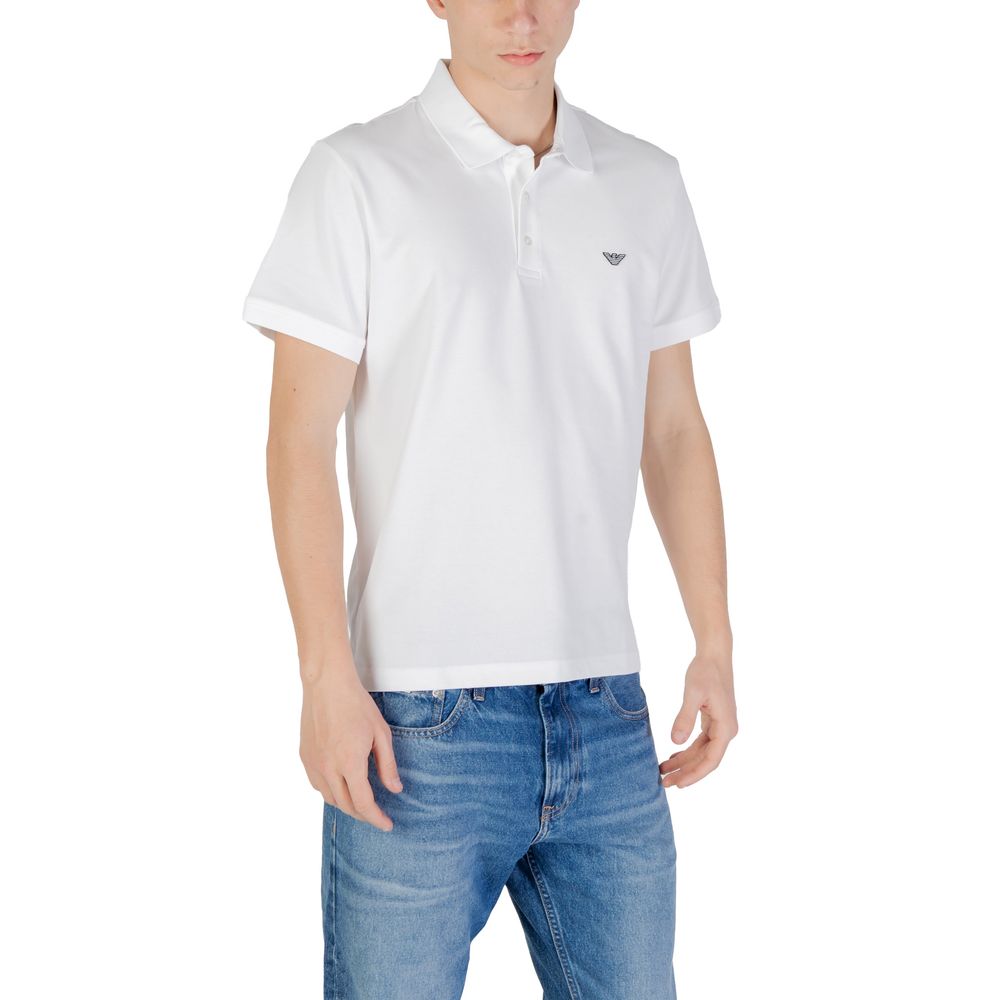 Emporio Armani Underwear White Cotton Polo Shirt - Luxe Nova