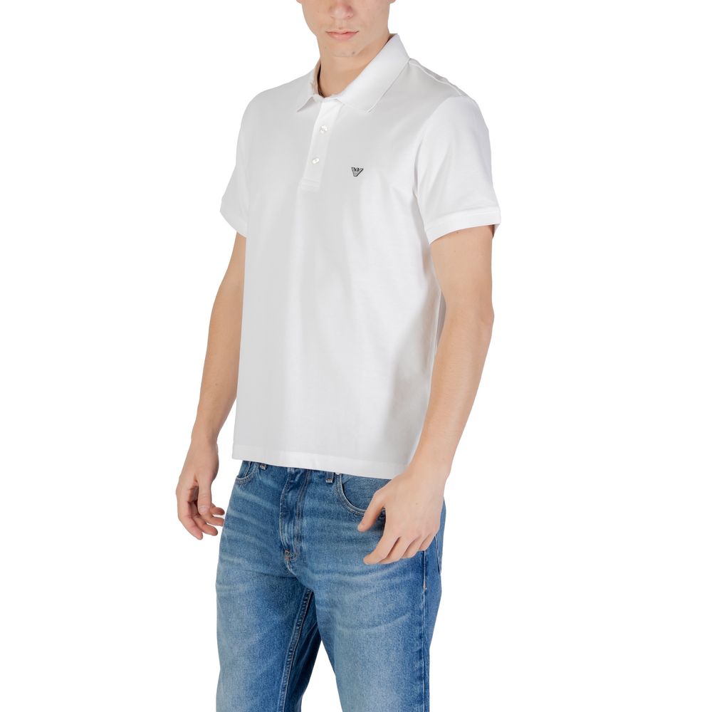 Emporio Armani Underwear White Cotton Polo Shirt - Luxe Nova